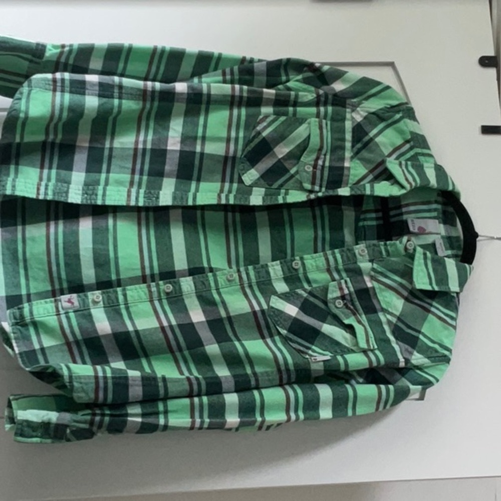 Stio cotton flannel plaid button down shirt